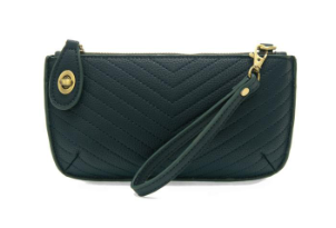 Dark Teal Quilted Mini Crossbody Wristlet Clutch