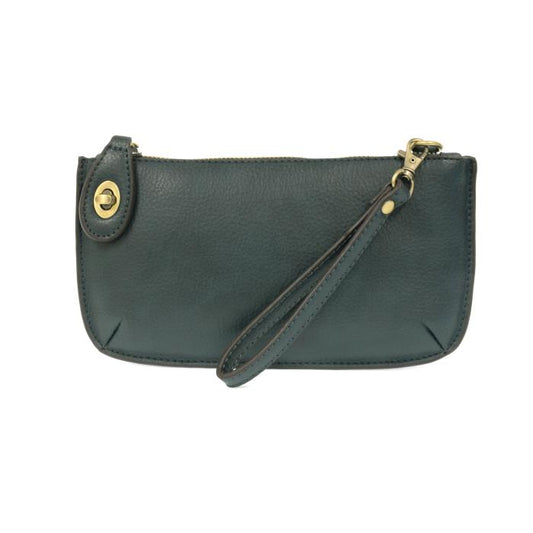 Dark Teal Mini Crossbody Wristlet Clutch