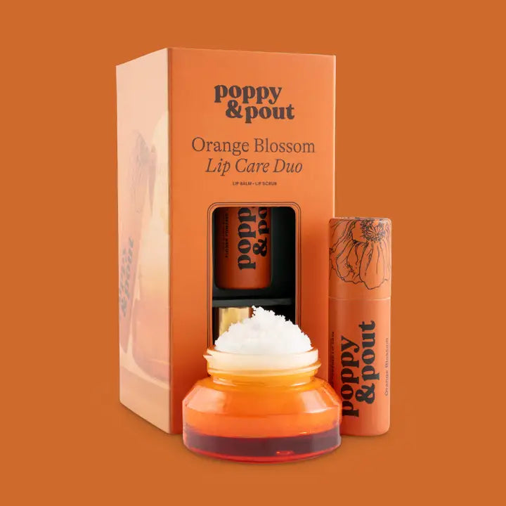 Poppy & Pout Lip Care Duo: Orange Blossom