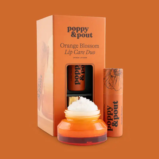 Poppy & Pout Lip Care Duo: Orange Blossom