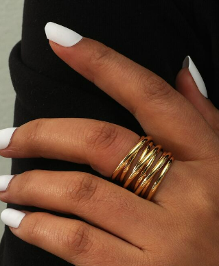 Spiral Gold Plated Ring