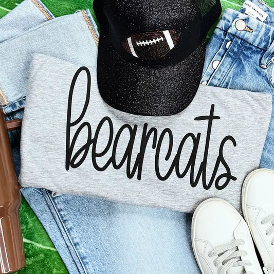 "Bearcats" Script Print Sweatshirt