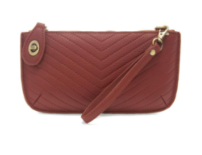 Garnet Quilted Mini Crossbody Wristlet Clutch