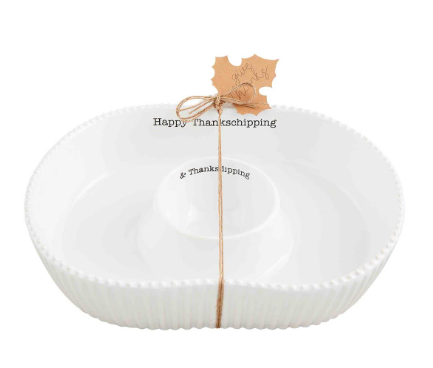 Pumpkin Thanksgiving Chip & Dip Bowl