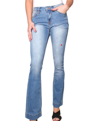 SALE High Waisted Faded Flared Bottom Jeans