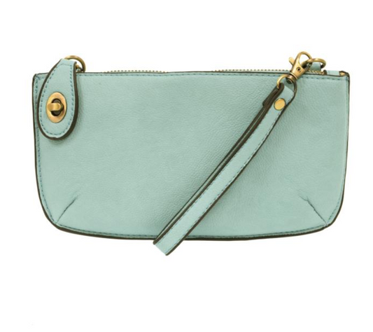 Sky Blue Mini Crossbody Wristlet Clutch
