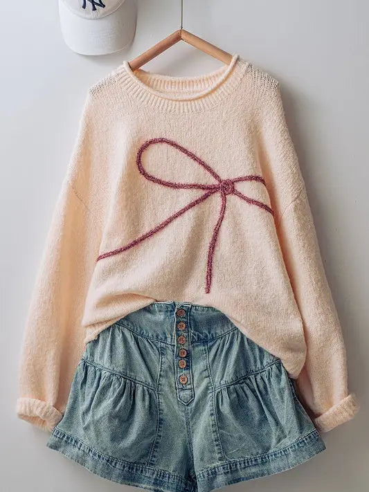 Bow Charm Knit Sweater