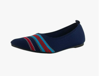 SALE Navy & Red Striped  Slip On Flat A MUST TRY ON!!