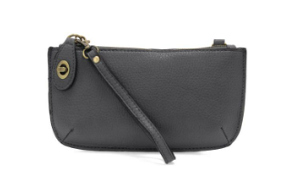 Shadow Grey Mini Crossbody Wristlet Clutch