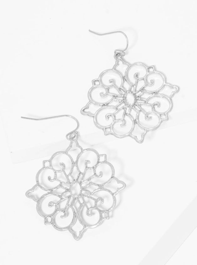 Moroccan Filigree Dangle Drop Earrings