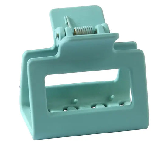 Teal Square Macaron Shark Clip