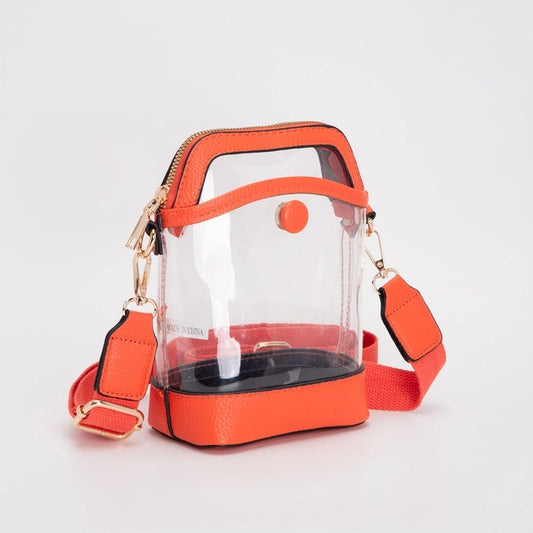 Orange Clear Mini Crossbody Bag
