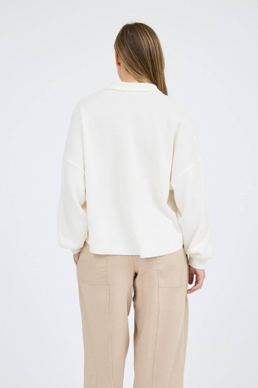 Off White Raw Edge Soft Knit Top