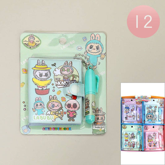 Labubu Monster Bunny Notebook Mini Pen Set