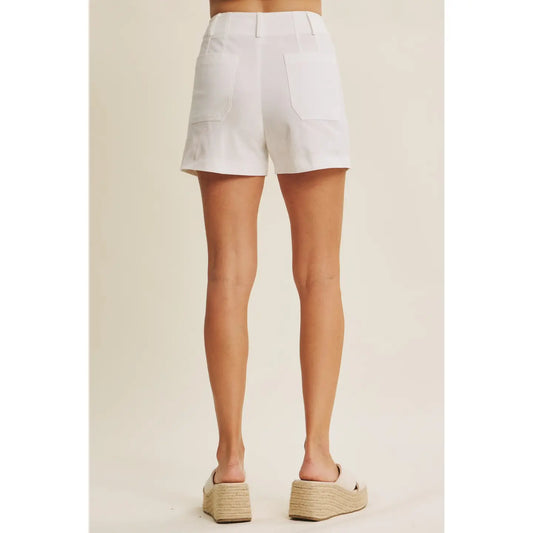 Off White All-Day Comfort Stretchy Cotton Shorts