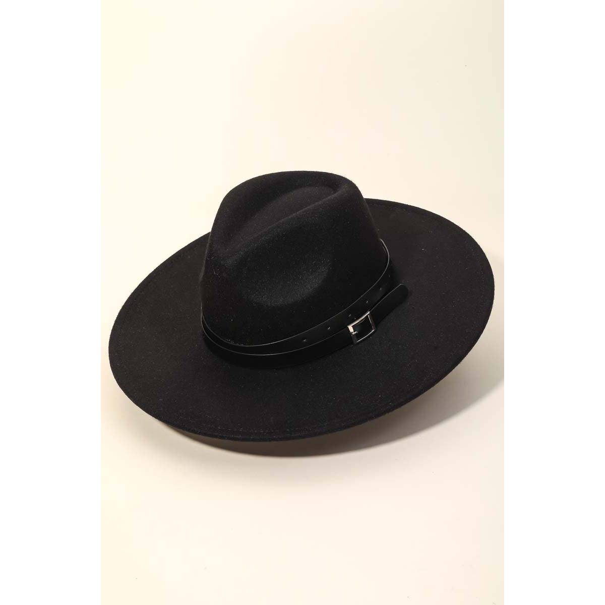 Double Wrap Faux Leather Strap Cowboy Hat