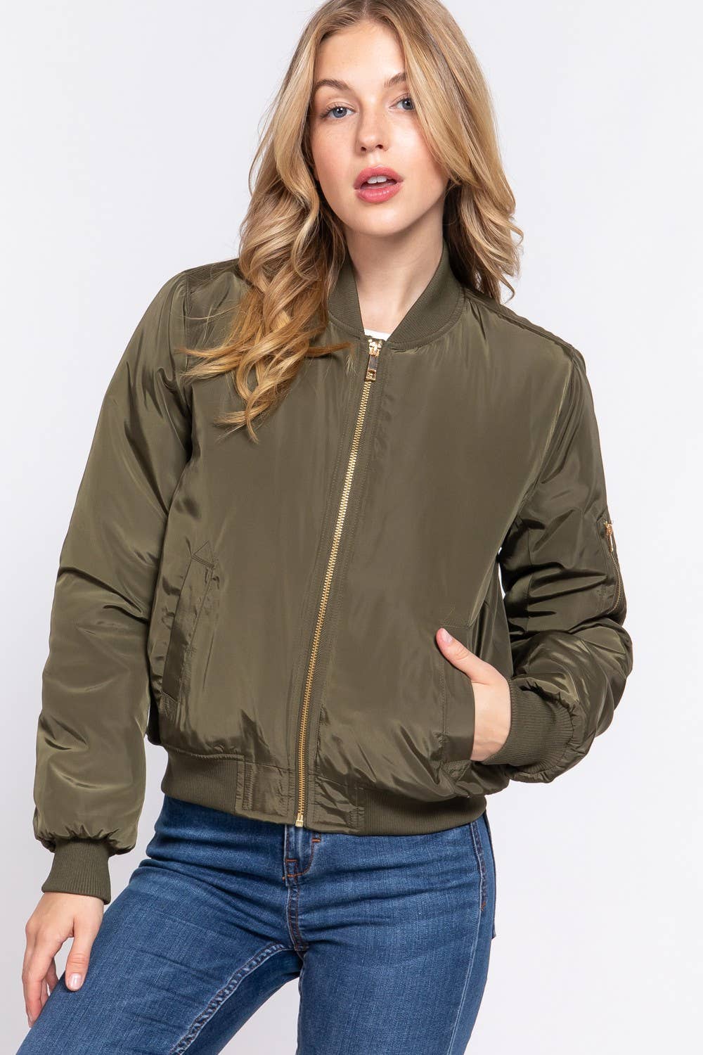 Olive Bomber Jacket