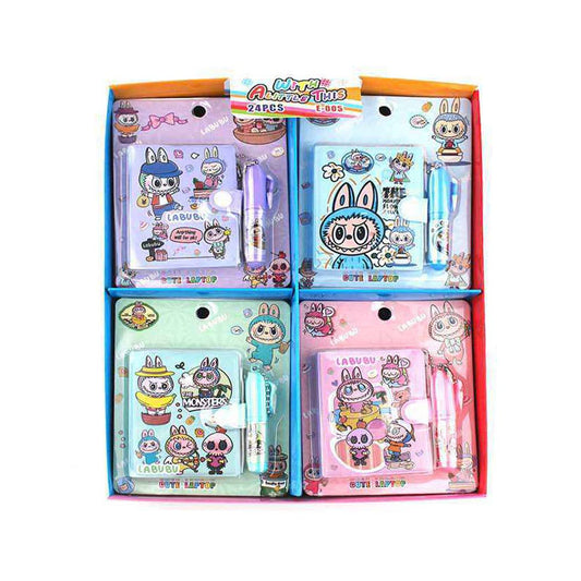 Labubu Monster Bunny Notebook Mini Pen Set
