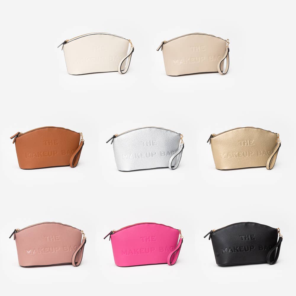 Faux Leather THE MAKE UP BAG Pouch Bag/Beauty Organizer Bag: Fuchsia