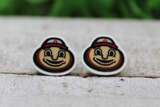 Ohio State Brutus Buckeye Stud Earrings