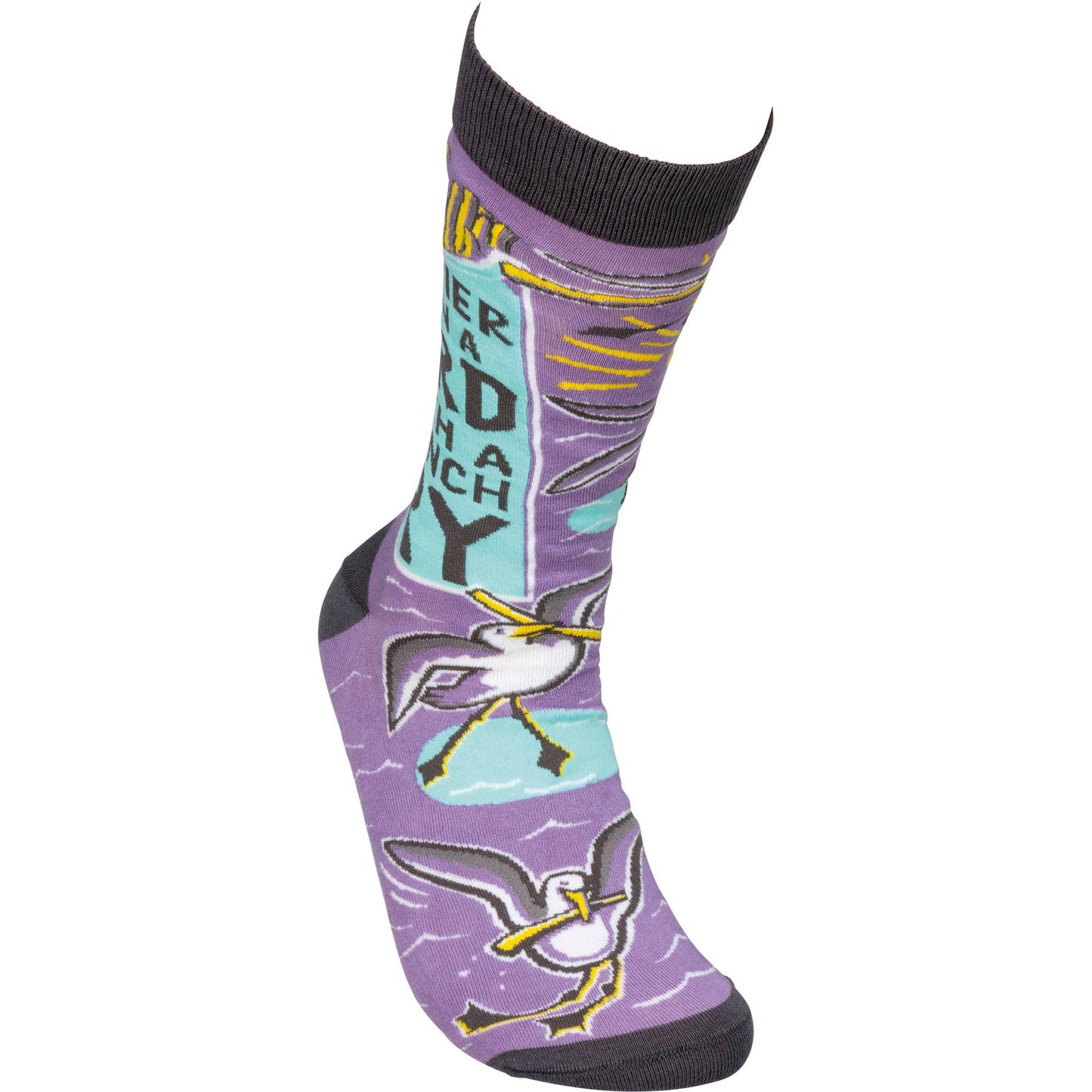"Happier Than A Bird With A French Fry"  Socks