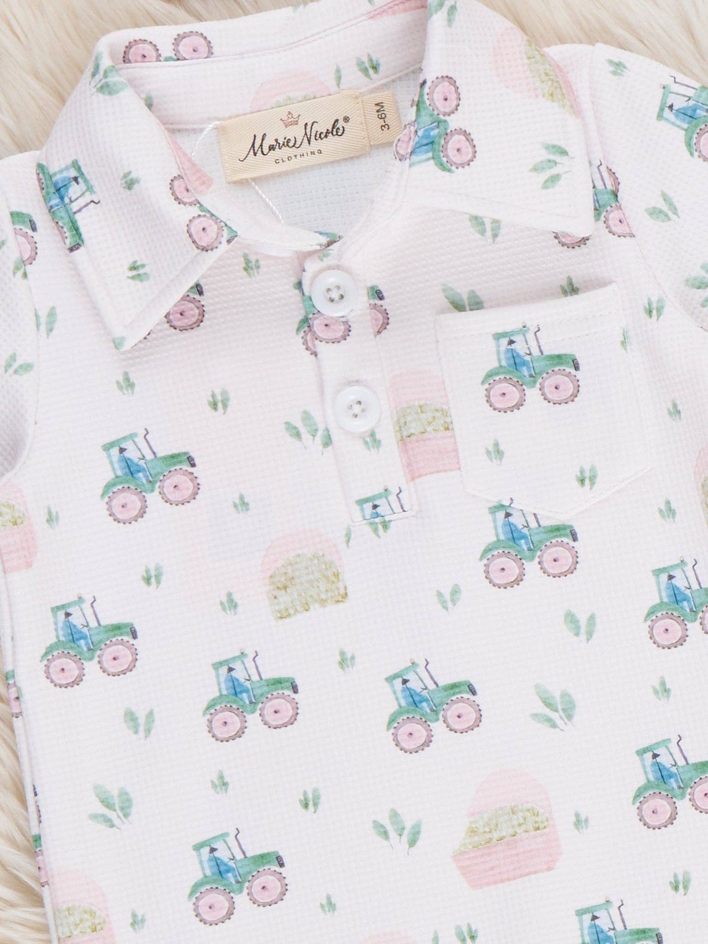 Little Tractor Polo Romper