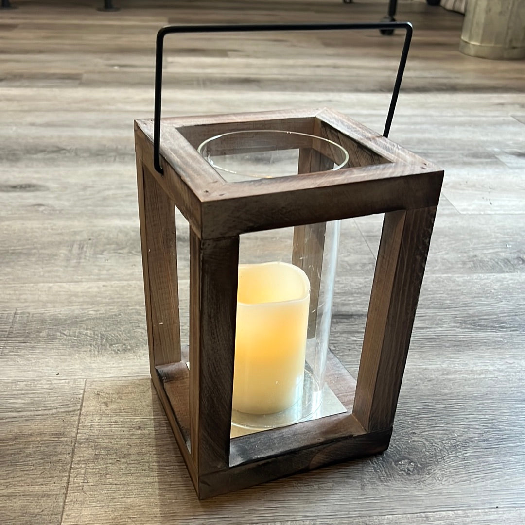 Rustic Lantern with Candle