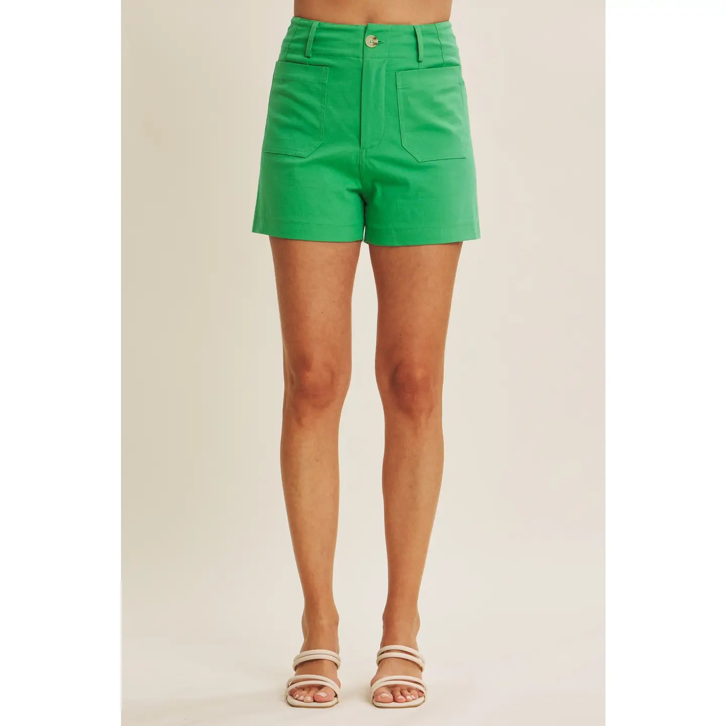 Kelly Green All-Day Comfort Stretchy Cotton Shorts