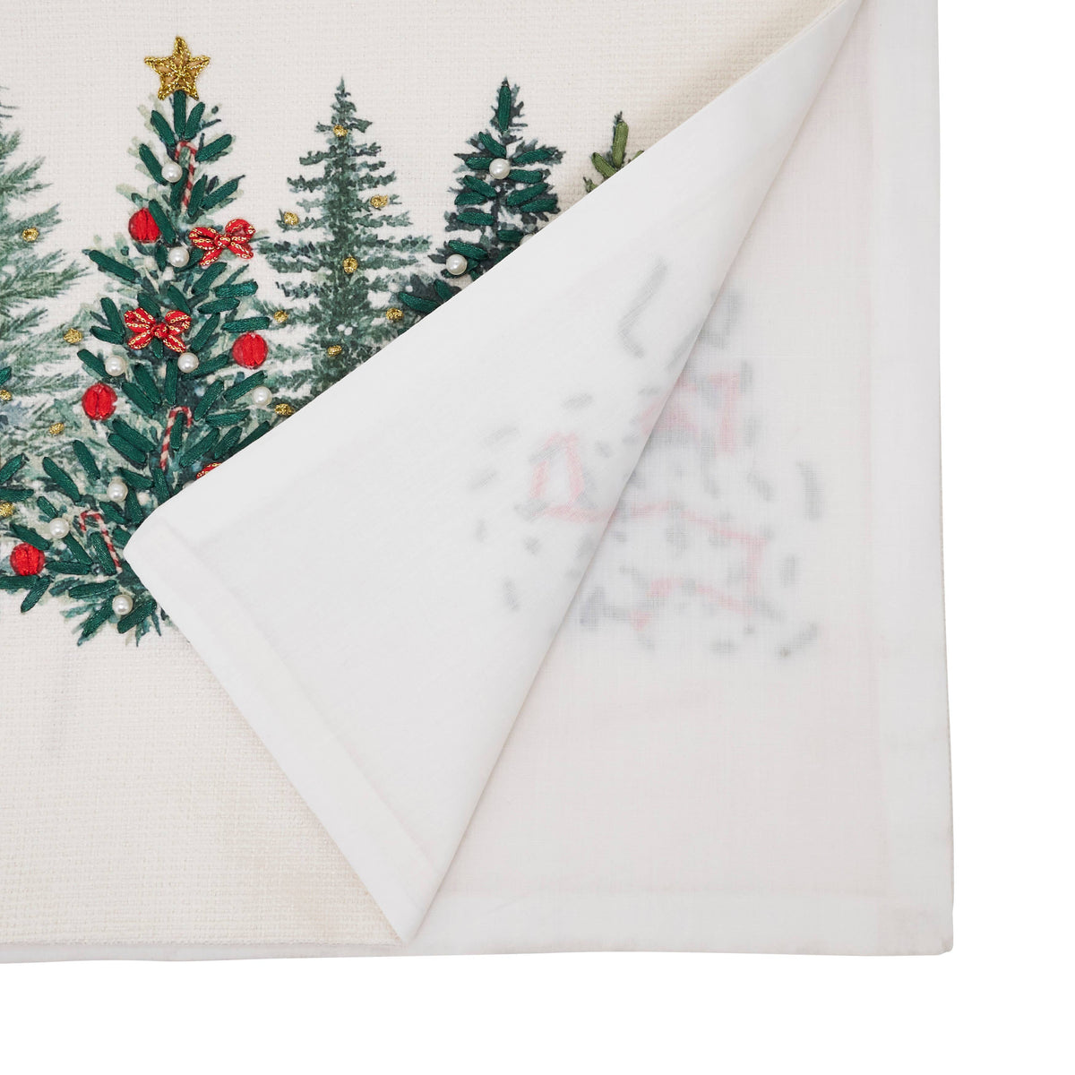 Christmas Tree Design Table Runner: Multi / 16"x72"