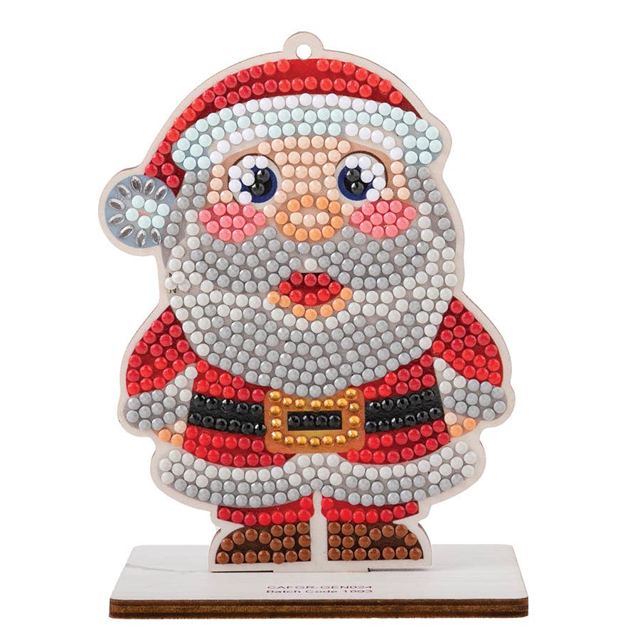Crystal Art Ornament: Santa