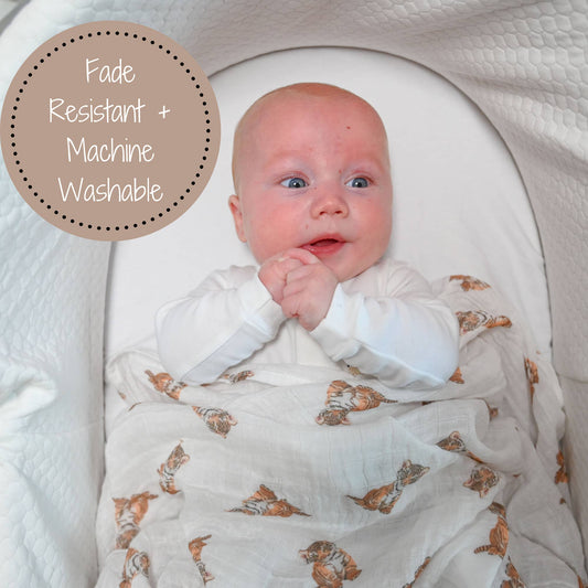 Tiger Cub Baby Muslin Swaddle Blanket