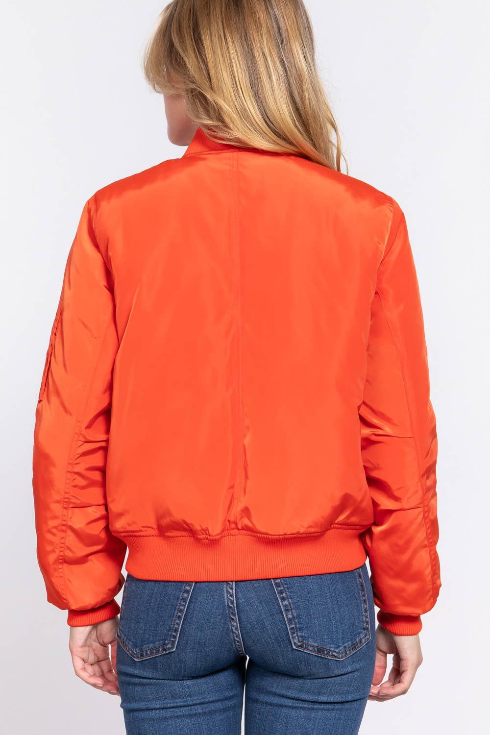 Orange Bomber Jacket