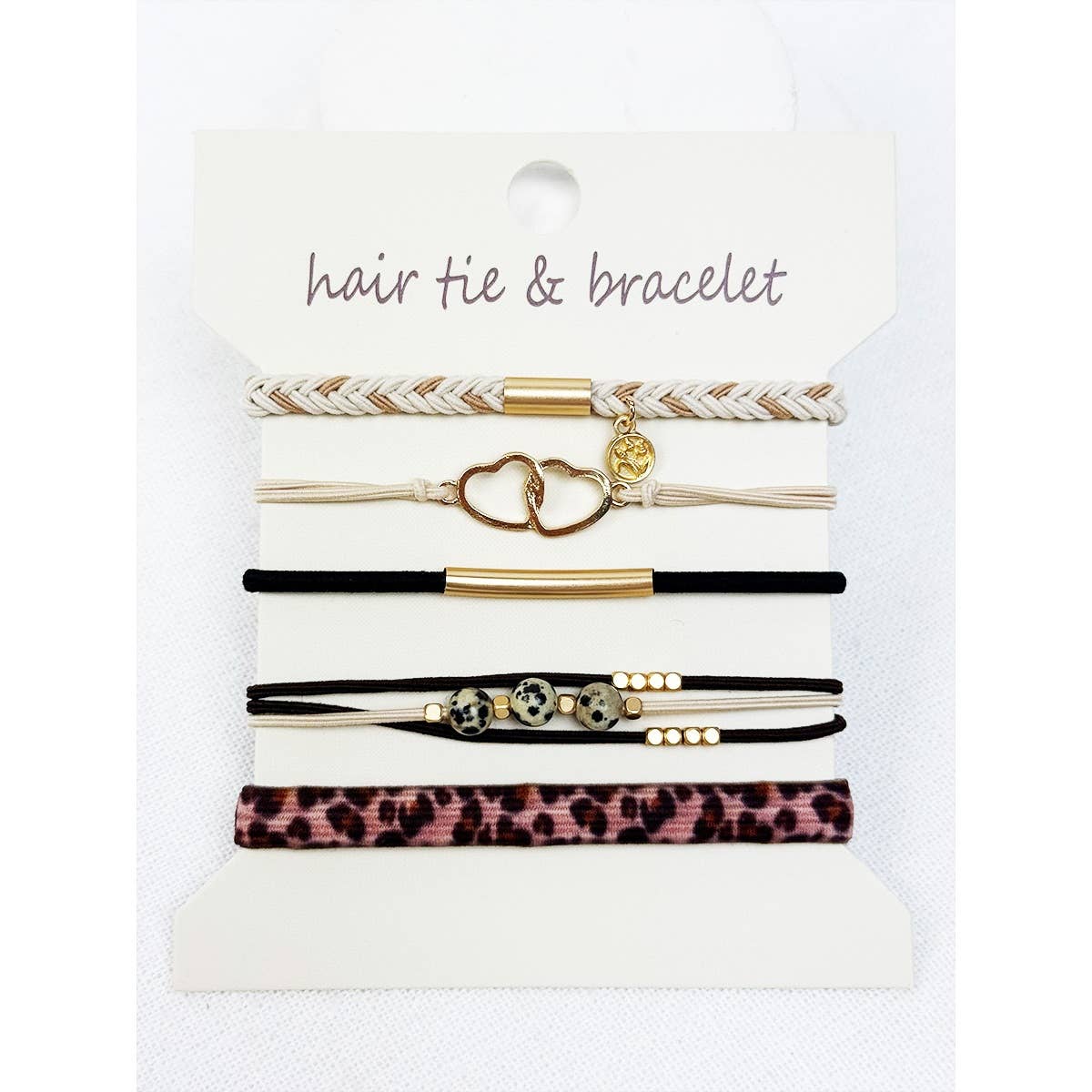 Love Themed Boho Hair Tie Bracelets