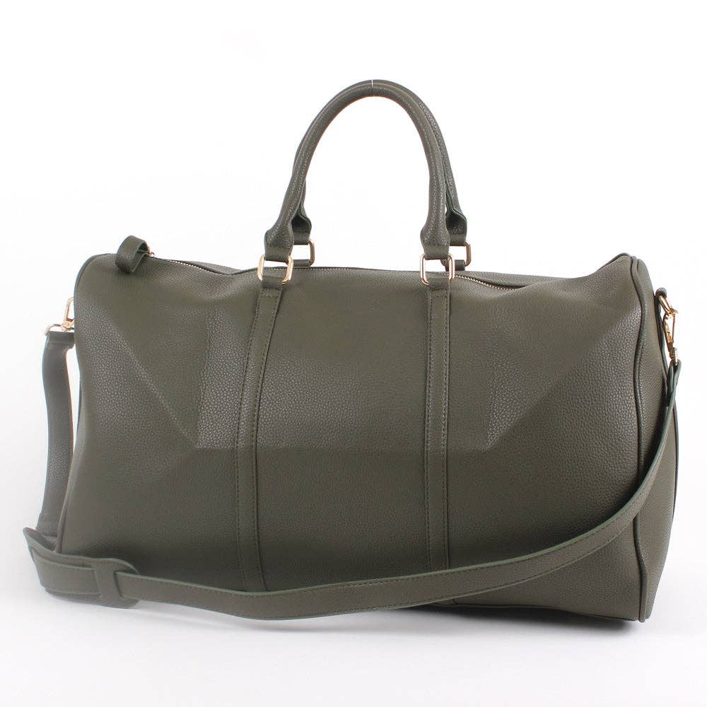 Leather Around Duffle Bag: Two Tone