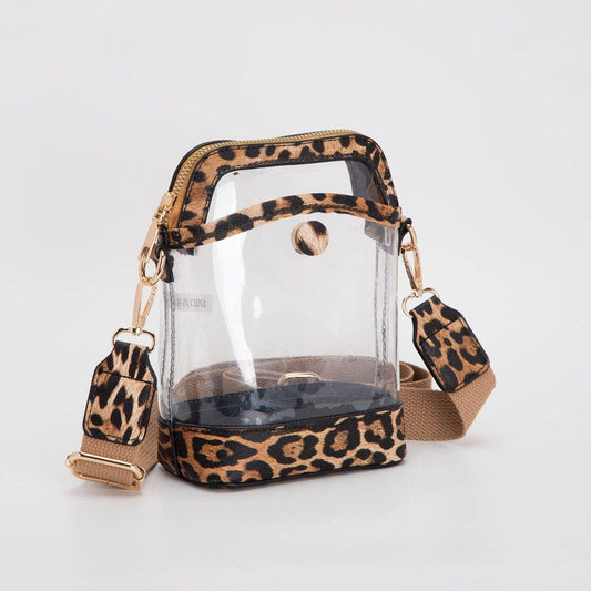 Leopard Clear Mini Crossbody Bag