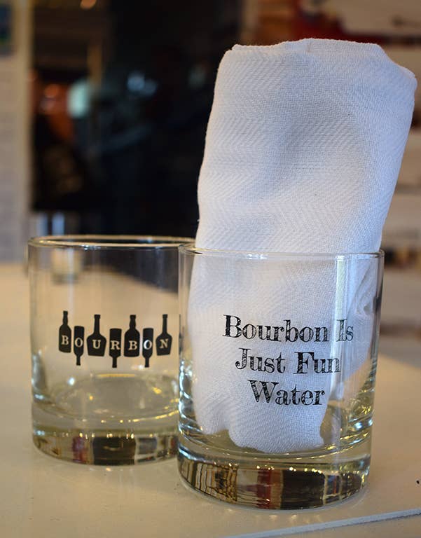 Bourbon on Bottles Rocks Glass