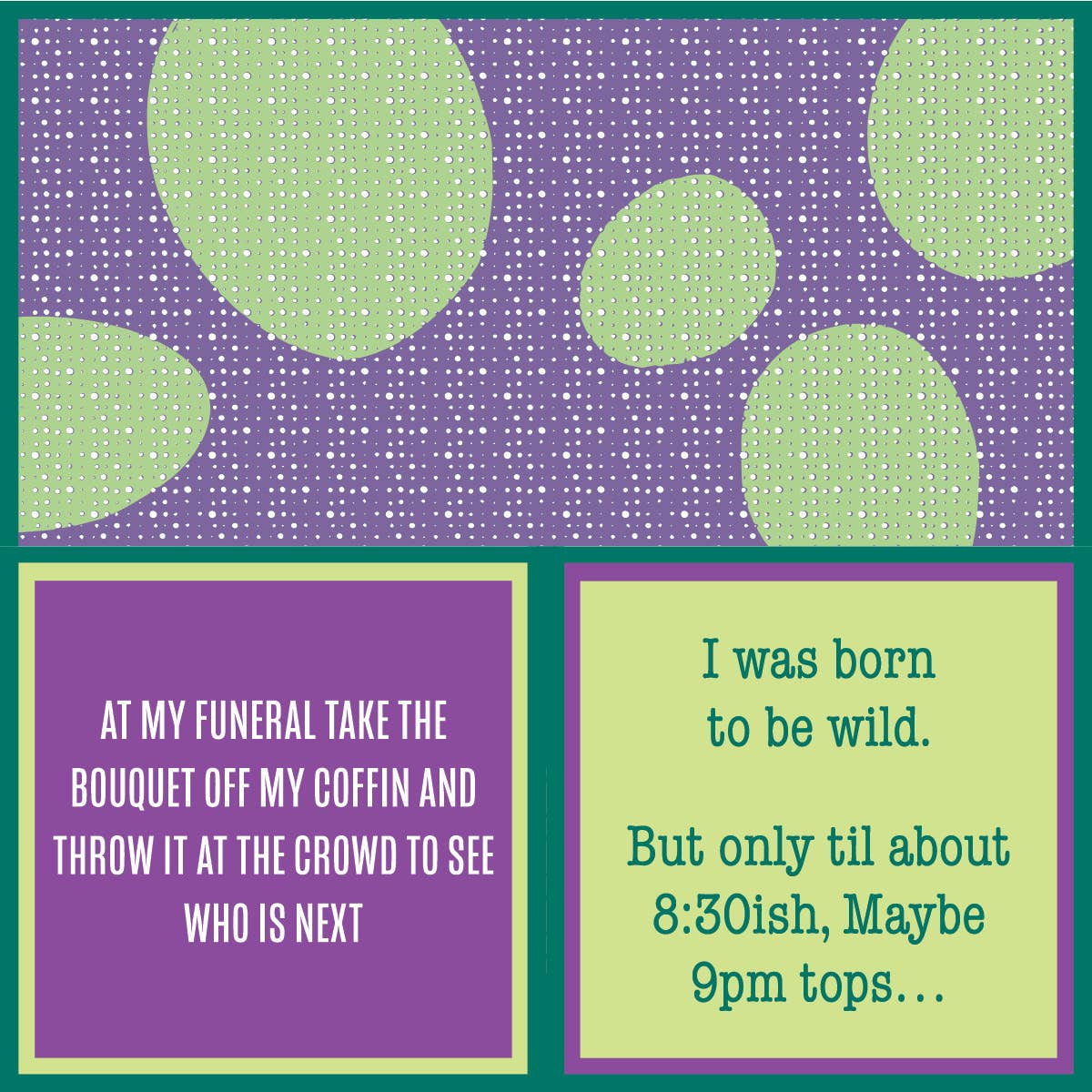 Born To Be Wild Funny Cocktail Napkin