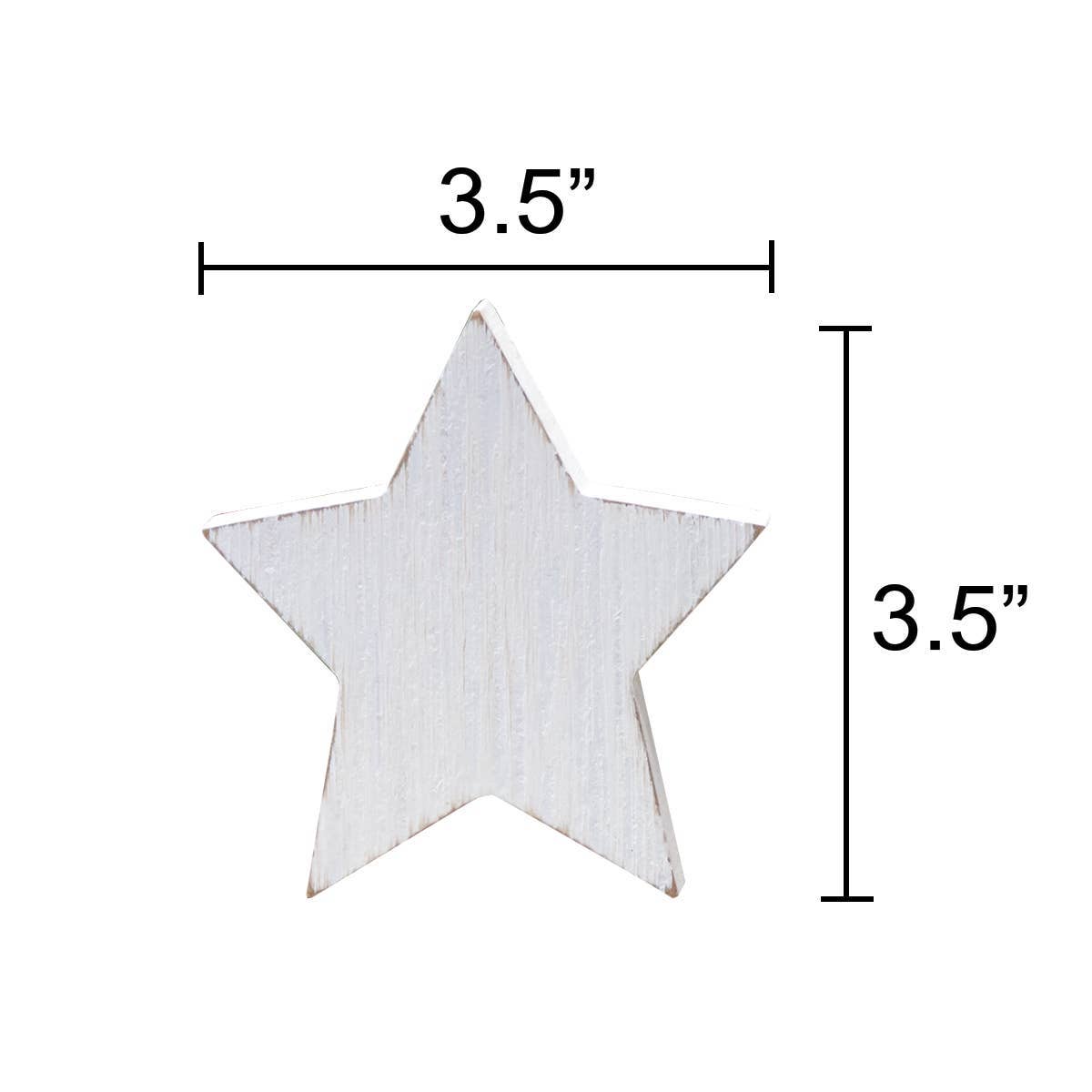 3/Set, Wooden Red, White, & Blue Star Bundle