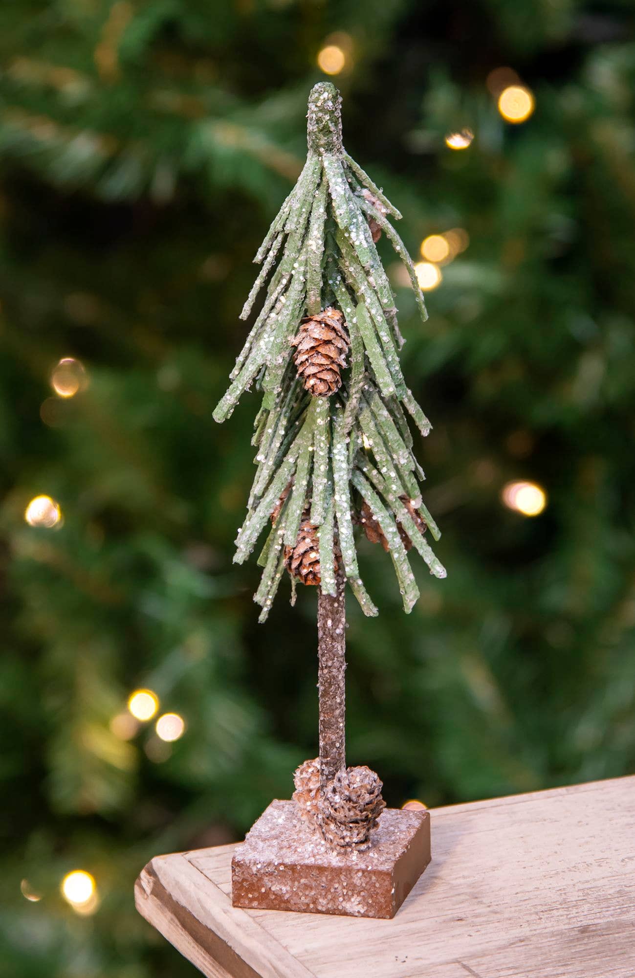 Glittered Pinecone Tree, 10 inch