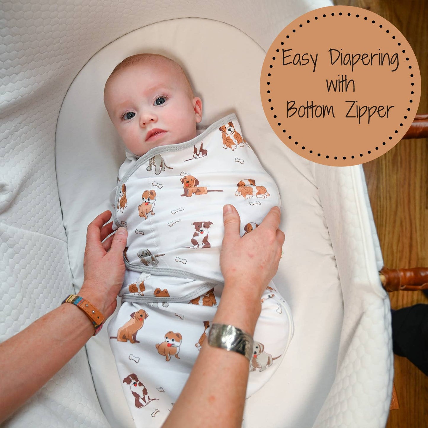 Woof Woof Baby Sleep Swaddle 100% Organic Cotton