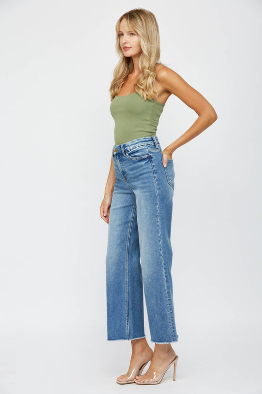 Mica Denim Festival Stretch Super High-Rise Wide Leg: Wide Moon