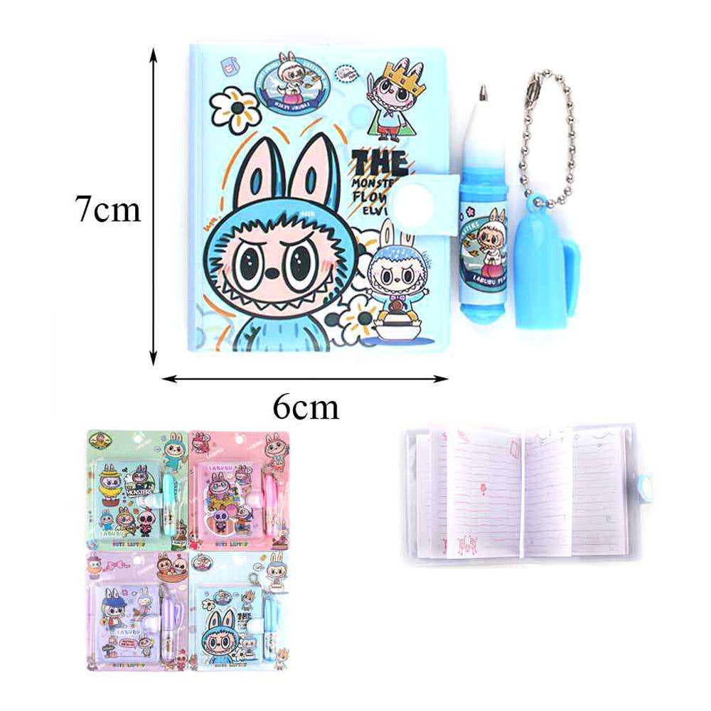 Labubu Monster Bunny Notebook Mini Pen Set