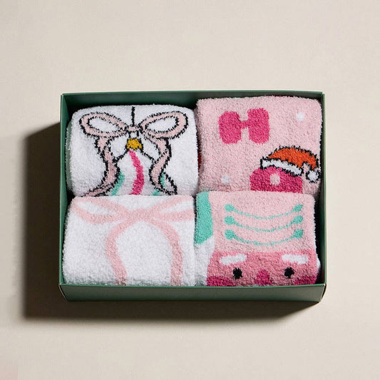 Christmas Bows Gift Socks Set