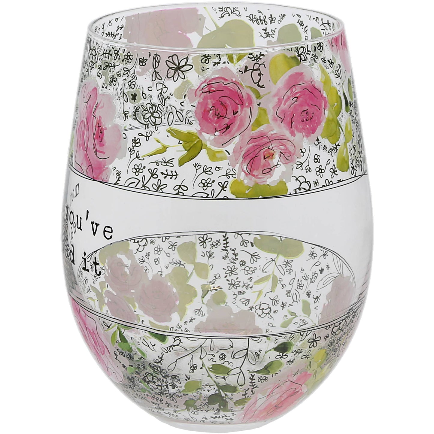 Mom - 18 oz Stemless Wine Glass
