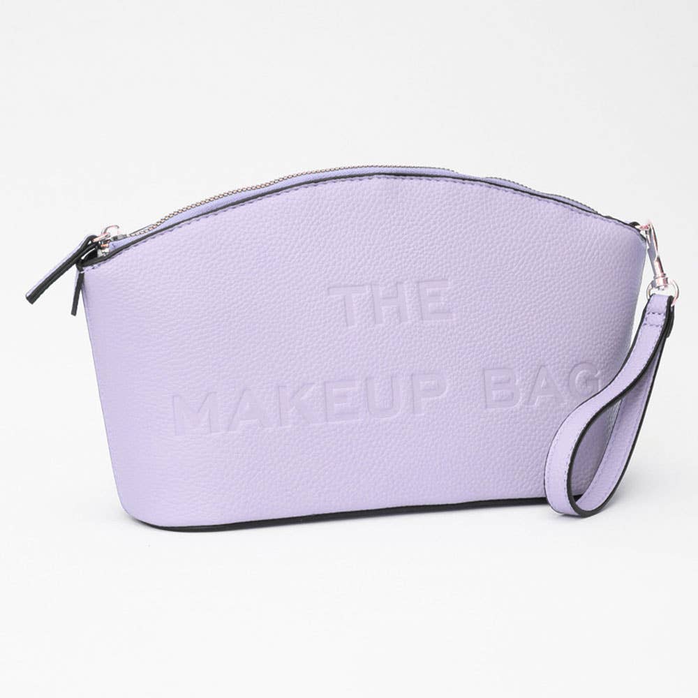 Faux Leather THE MAKE UP BAG Pouch Bag/Beauty Organizer Bag: Black