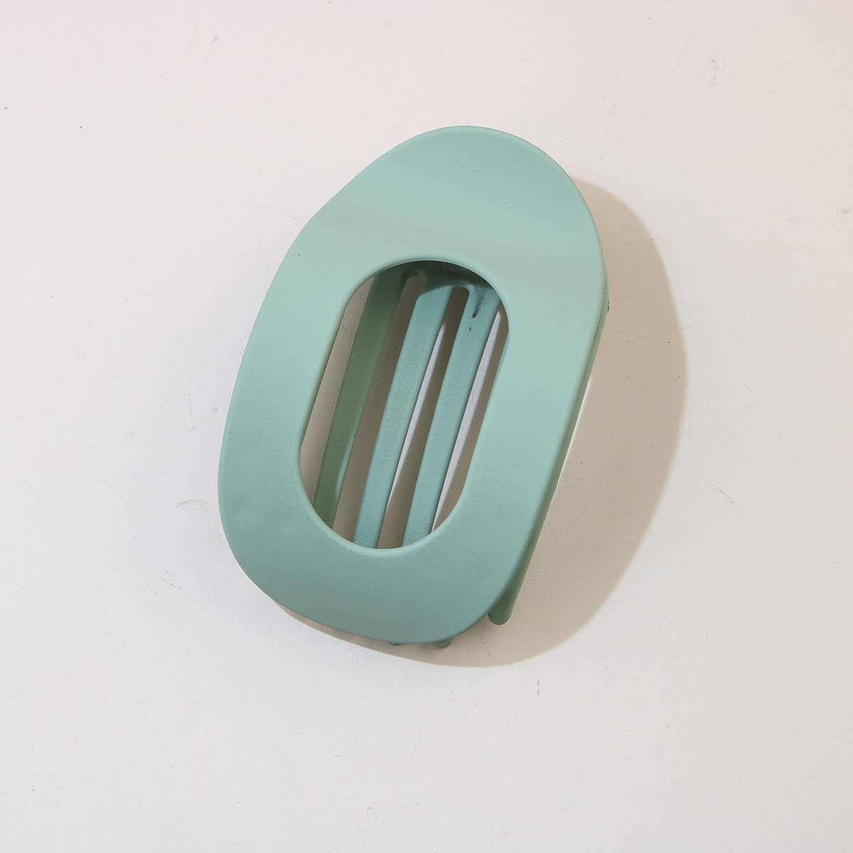 Green Oval Flat Hair Clip