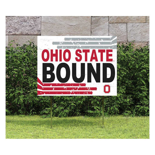 18x24 Lawn Sign Retro Bound Ohio State Buckeyes