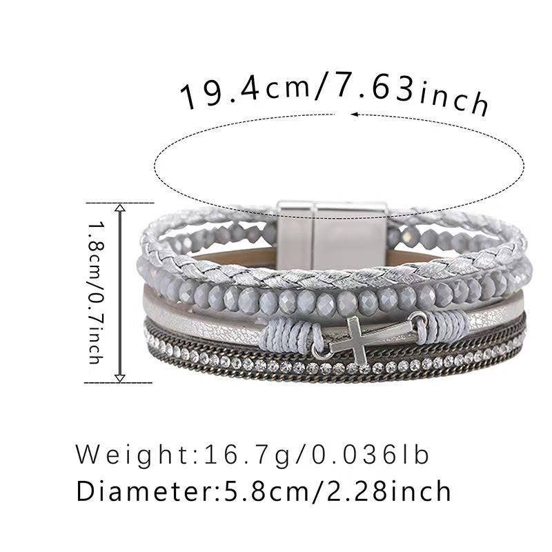 Magnetic Cross Bracelet for Women.