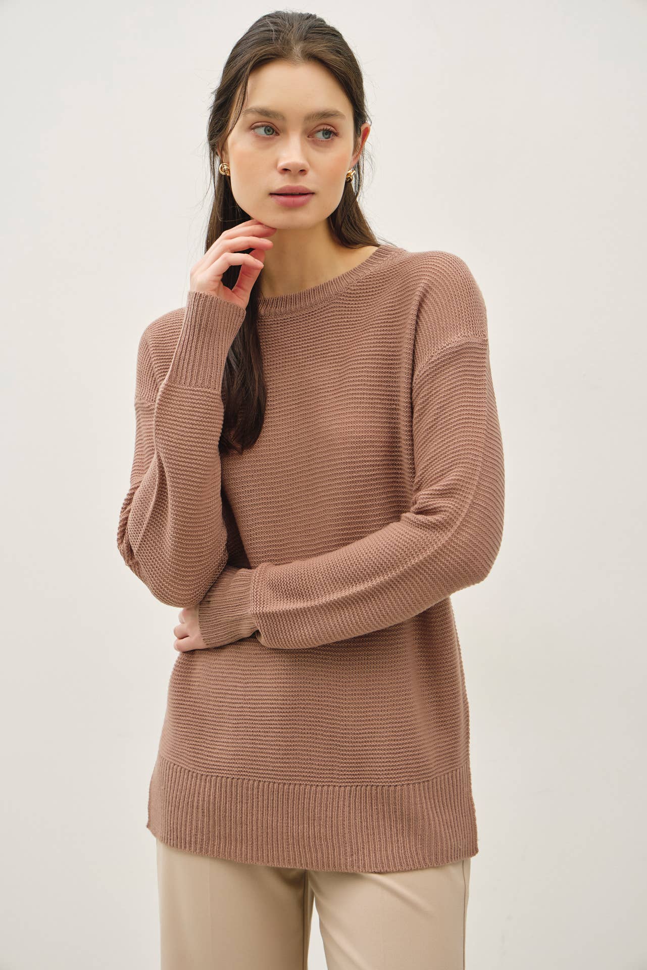 Coco Round Neck  Boyfriend Fit Sweater