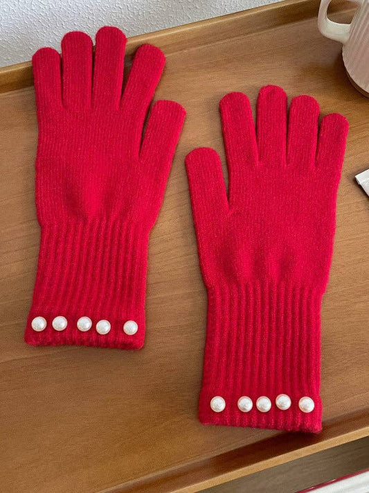 Red Touch Screen Gloves